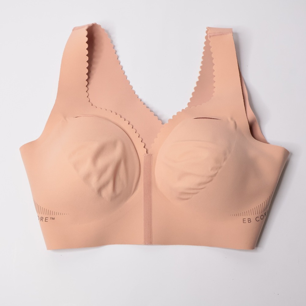 Evelyn Bobbie The Evelyn Bra Small Nude Seamless Wireless Scalloped Bralette